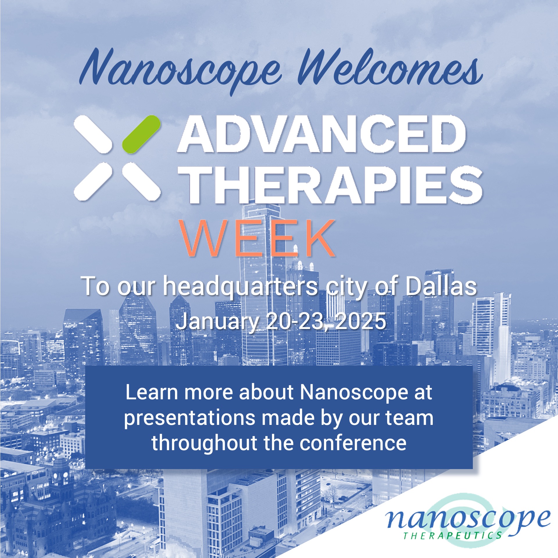 Nanoscope Therapeutics to Present at the 21st Annual Advanced Therapies