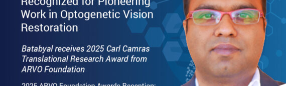 Nanoscope Director of Nonclinical Development, Dr. Subrata Batabyal, Recognized for Pioneering Work in Optogenetic Vision Restoration